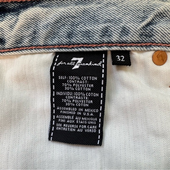 NWT 7 for all Mankind light wash denim mini skirt size 32 - Picture 7 of 12